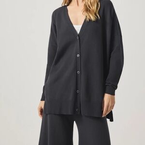 Splendid Black Button-Up Cardigan